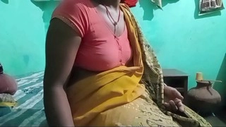 Indian stepbrother nails tight Indian step sister's pussy for the first time while dirty talking