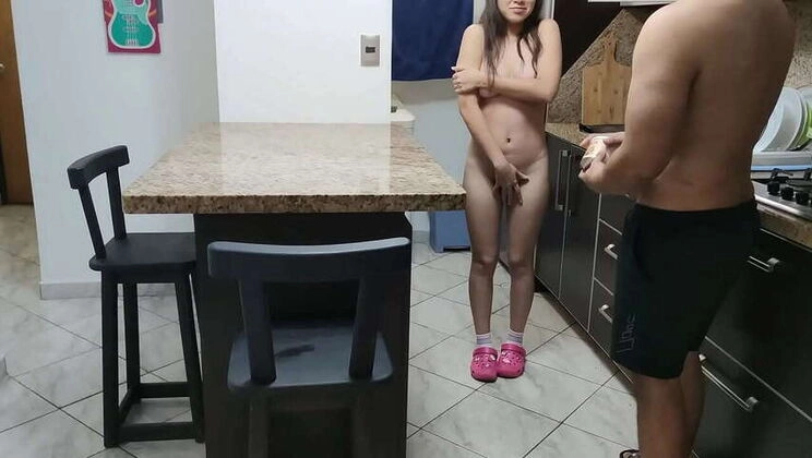 I Caught My Innocent Step Niece Nude in the Kitchen - My StepUncle Stops Me from Leaving After Seeing Me Naked