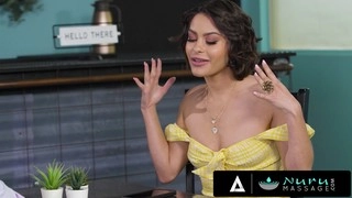 Sensational babe Nicole Aria introduces her businessman friend Seth Gamble to the art of Nuru massage