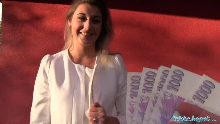 Public Agent Sexy teacher Agnes White fucking in a car for extra Cash