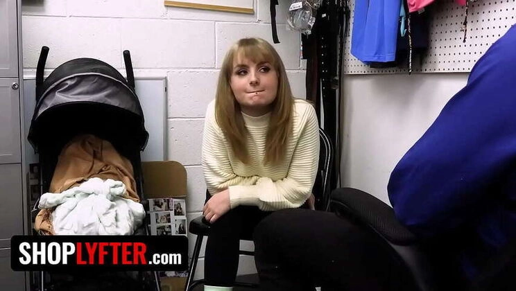 Evie Caught Shoplifting: Strip Search & Spanking Ordeal with Mike