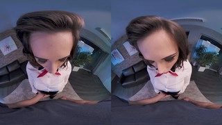 Virtual reality sex fest with busty babe Eve Sweet in various hardcore scenarios