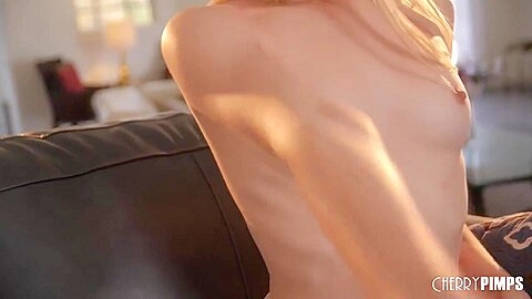 Hot Blonde Natural teen 18+ Loves Stroking Her Tight Pussy With Glass Giant Toy Before Fucking Her Toy To Ecstasy - Lily Larimar