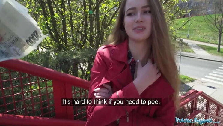 Public Encounter: Nervous Girl Swallows Thick Cock via Glory Hole