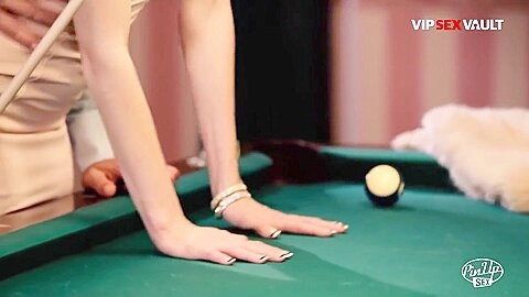 Curvy Pinup Babe Seduces Stud After Pool Game & Lets Him Fuck Her Good With Kattie Gold