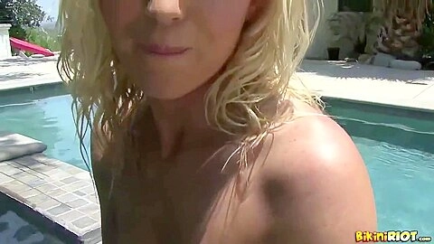 Sheer Yellow Micro Bikini Strip - Lee Young, Niki Lee And Niki Lee Young