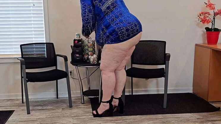 My boss couldn't resist my large backside on my initial day (Role Play) husband & wife