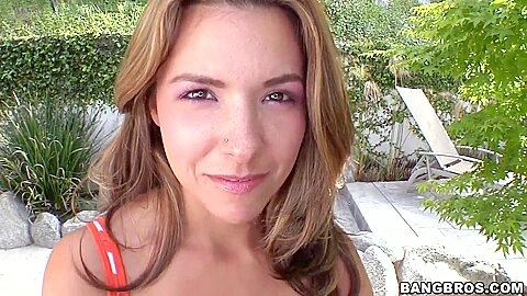 Danica Dillon hides her bean from mighty ebony hunter