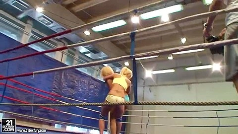 Andy Brown, Carla Cox and Nikky Thorne fighting with no rules